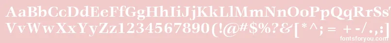 ItcVeljovicLtBold Font – White Fonts on Pink Background