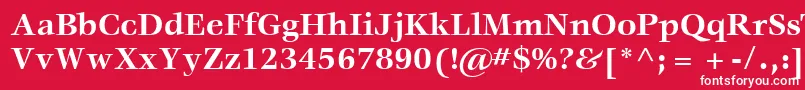 ItcVeljovicLtBold Font – White Fonts on Red Background