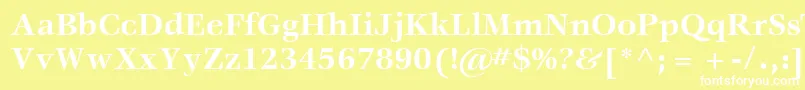 ItcVeljovicLtBold Font – White Fonts on Yellow Background