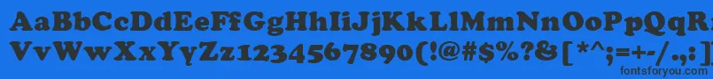 Asylbekm21cooper.Kz Font – Black Fonts on Blue Background