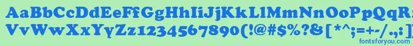 Asylbekm21cooper.Kz Font – Blue Fonts on Green Background