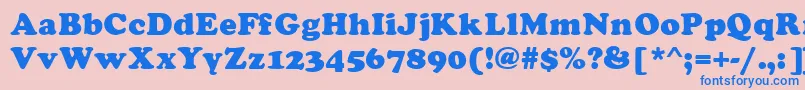Asylbekm21cooper.Kz Font – Blue Fonts on Pink Background