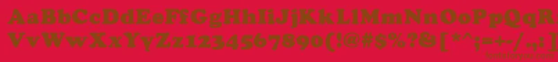 Asylbekm21cooper.Kz Font – Brown Fonts on Red Background