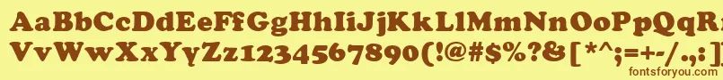 Asylbekm21cooper.Kz Font – Brown Fonts on Yellow Background