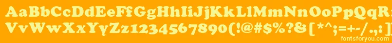 Asylbekm21cooper.Kz-fontti – keltaiset fontit oranssilla taustalla