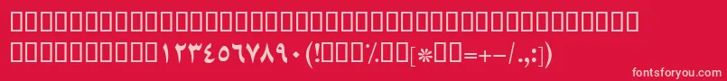 BZarBold Font – Pink Fonts on Red Background