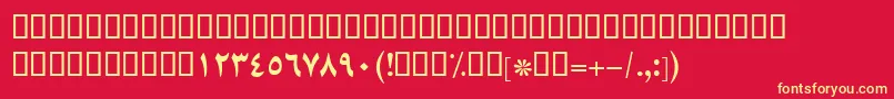 BZarBold Font – Yellow Fonts on Red Background