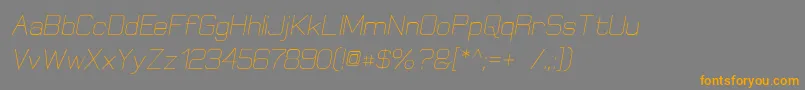 ElgethyOblique Font – Orange Fonts on Gray Background