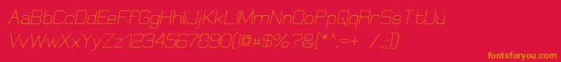 ElgethyOblique Font – Orange Fonts on Red Background