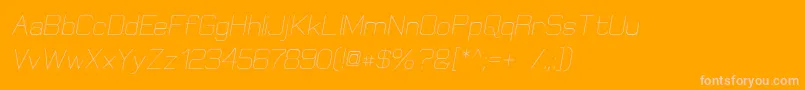 ElgethyOblique Font – Pink Fonts on Orange Background