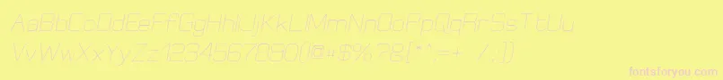 ElgethyOblique Font – Pink Fonts on Yellow Background