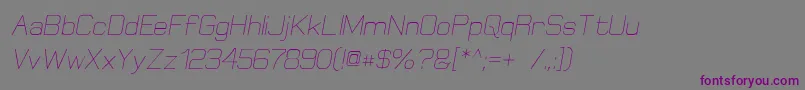 ElgethyOblique Font – Purple Fonts on Gray Background