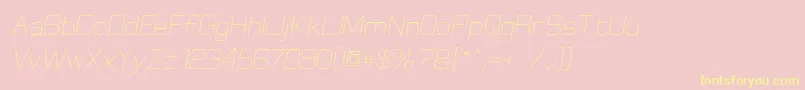 ElgethyOblique Font – Yellow Fonts on Pink Background