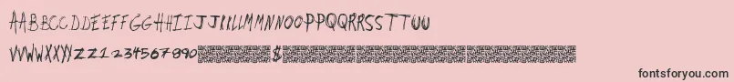 Dirtyjobs Font – Black Fonts on Pink Background