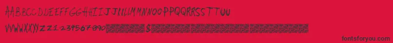 Шрифт Dirtyjobs – чёрные шрифты на красном фоне