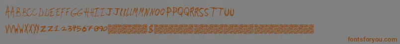 Шрифт Dirtyjobs – коричневые шрифты на сером фоне
