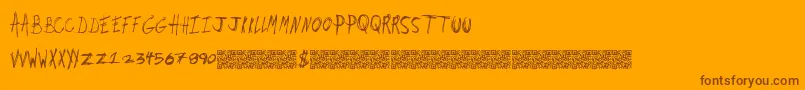 Dirtyjobs Font – Brown Fonts on Orange Background