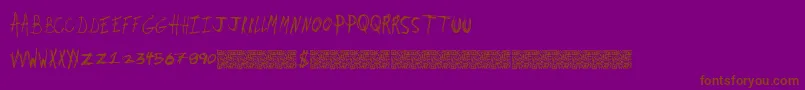 Dirtyjobs Font – Brown Fonts on Purple Background