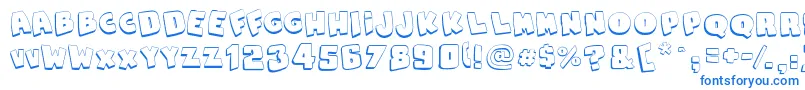 SnapsTasteOutline Font – Blue Fonts on White Background