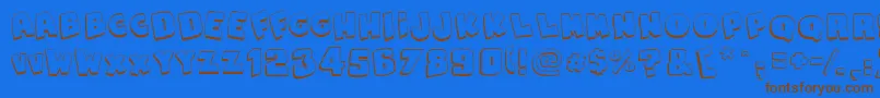 SnapsTasteOutline Font – Brown Fonts on Blue Background