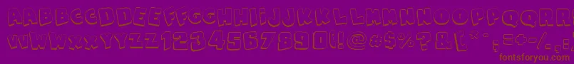 SnapsTasteOutline Font – Brown Fonts on Purple Background