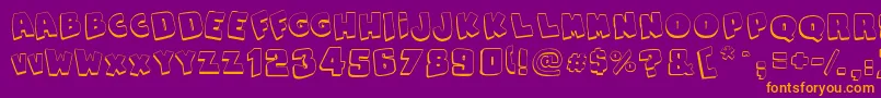 SnapsTasteOutline Font – Orange Fonts on Purple Background