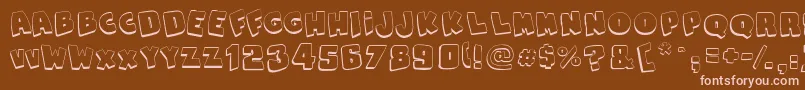 SnapsTasteOutline Font – Pink Fonts on Brown Background