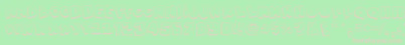 SnapsTasteOutline Font – Pink Fonts on Green Background