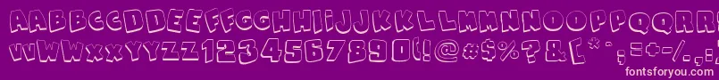 SnapsTasteOutline Font – Pink Fonts on Purple Background