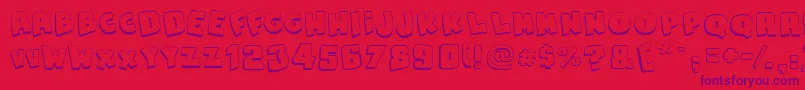 SnapsTasteOutline Font – Purple Fonts on Red Background