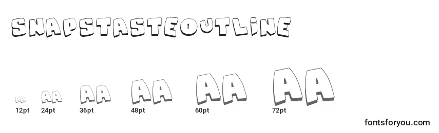 SnapsTasteOutline Font Sizes