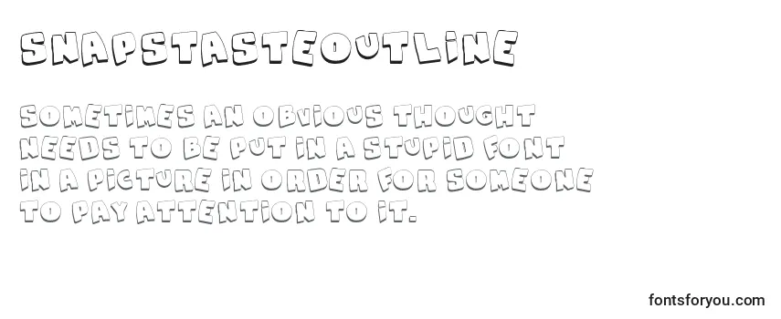Review of the SnapsTasteOutline Font