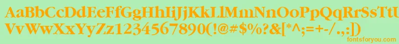 Garrymondrian6Boldsh Font – Orange Fonts on Green Background