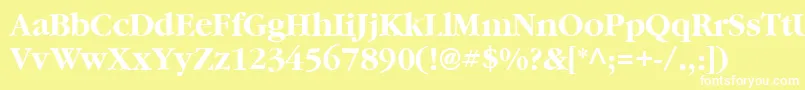 フォントGarrymondrian6Boldsh – 黄色い背景に白い文字