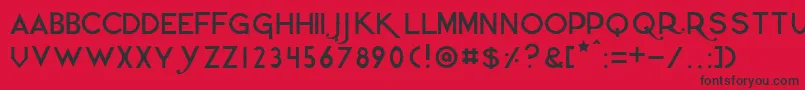 Quietthiefthin Font – Black Fonts on Red Background