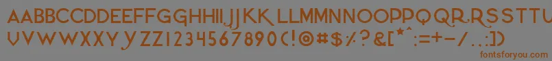 Quietthiefthin Font – Brown Fonts on Gray Background