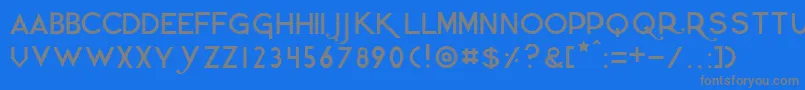 Quietthiefthinフォントについての詳細 フォントQuietthiefthin – 青い背景に灰色の文字