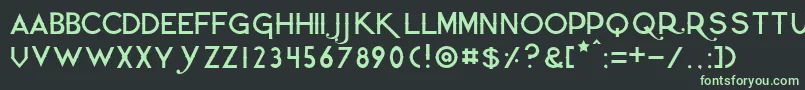 Quietthiefthin Font – Green Fonts on Black Background
