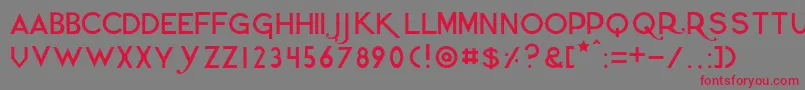 Quietthiefthin Font – Red Fonts on Gray Background