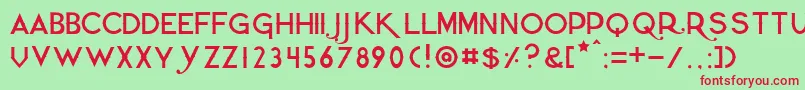 Quietthiefthin Font – Red Fonts on Green Background