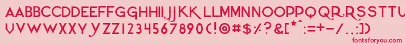 Quietthiefthin Font – Red Fonts on Pink Background
