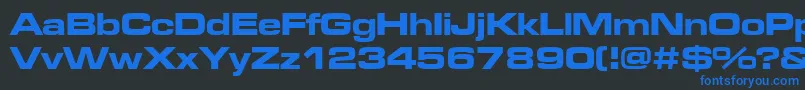 Microgrammadeebolext Font – Blue Fonts on Black Background