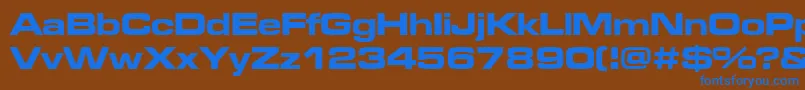 Microgrammadeebolext Font – Blue Fonts on Brown Background