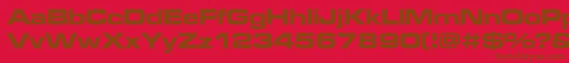 Microgrammadeebolext-fontti – ruskeat fontit punaisella taustalla