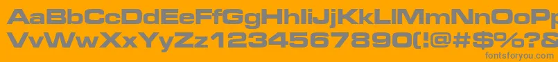 Microgrammadeebolext Font – Gray Fonts on Orange Background