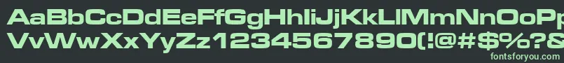 Microgrammadeebolext Font – Green Fonts on Black Background