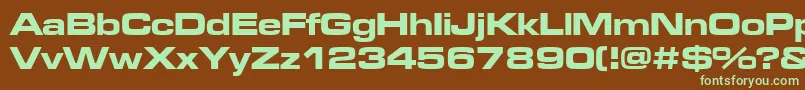Microgrammadeebolext Font – Green Fonts on Brown Background
