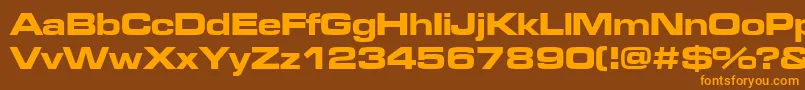 Microgrammadeebolext Font – Orange Fonts on Brown Background
