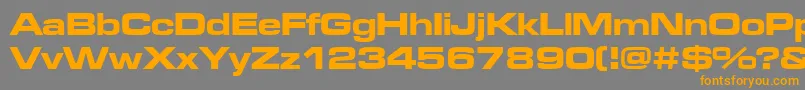 Microgrammadeebolext Font – Orange Fonts on Gray Background