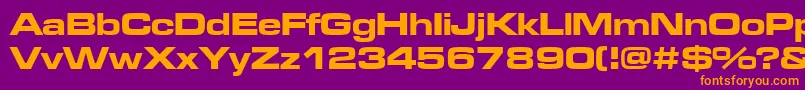 Microgrammadeebolext Font – Orange Fonts on Purple Background
